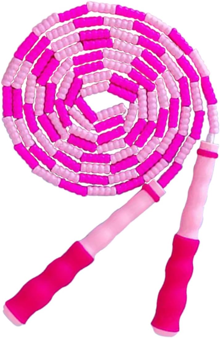 TYSISKNO Jump Rope for Kids Girls and Boys, Soft Beaded Jump Ropes, Adjustable Skipping Rope, Tangle-Free Segmented Rope for Kid and Women Men Adults Exercise, Keeping Fit, Training - 9.2Ft - Image 1